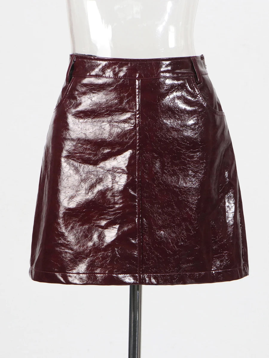 Zalia Atelier | Ancora PU Leather Mini Skirt