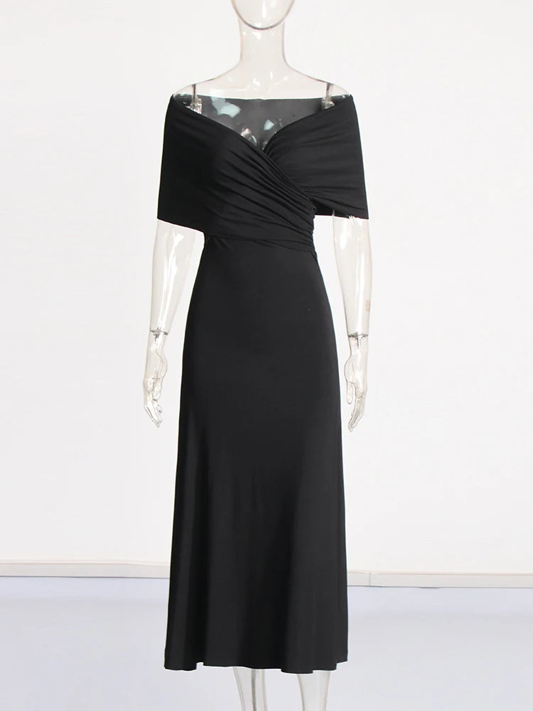 Black Off Shoulder Dress | Zalia Atelier