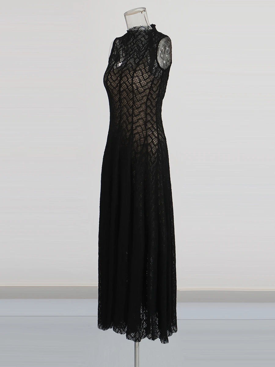 Black Sleeveless Maxi Dress