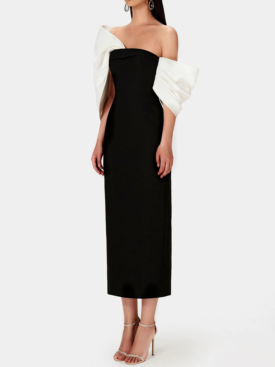 Bowknot Sleeve Dress