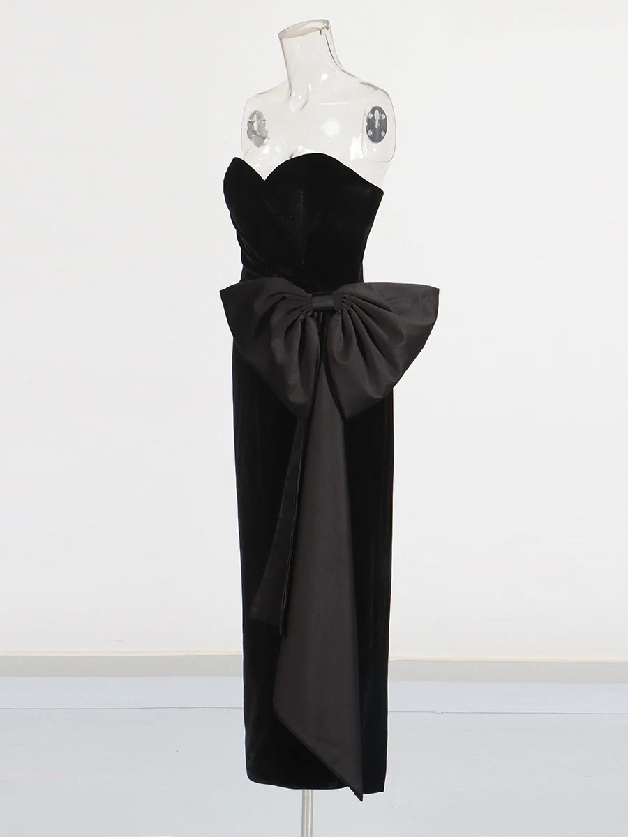 Zalia Atelier | Bowknot Strapless Midi Dress