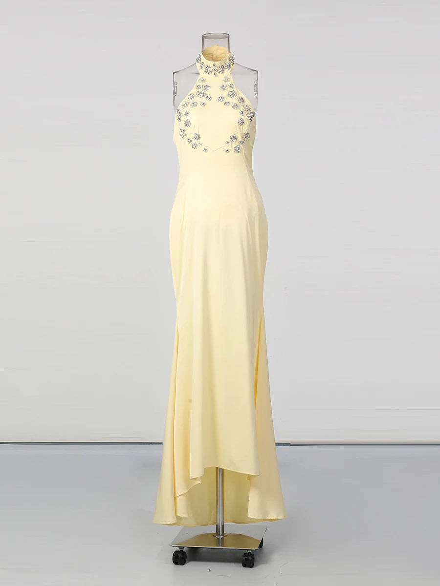 Butter Yellow Cocktail Gown | Zalia Atelier