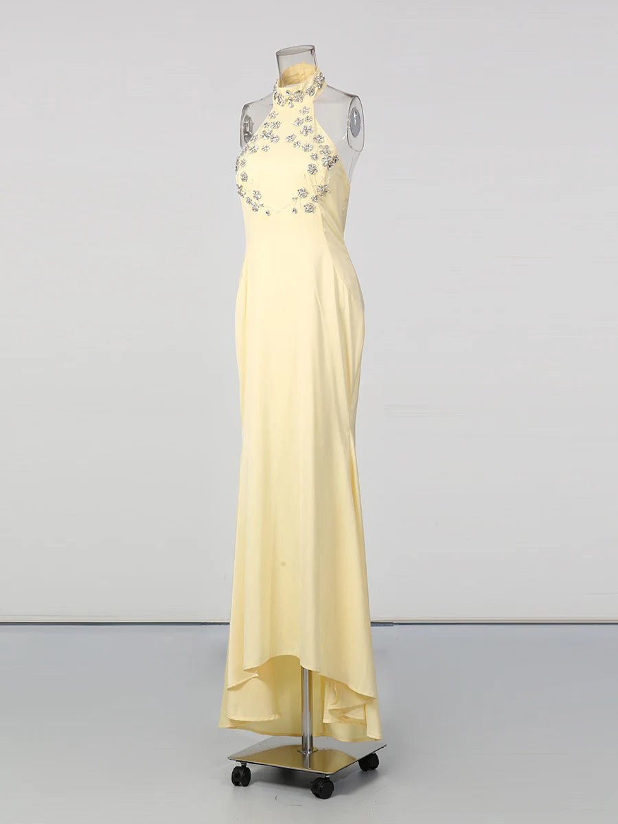 Butter Yellow Cocktail Gown | Zalia Atelier