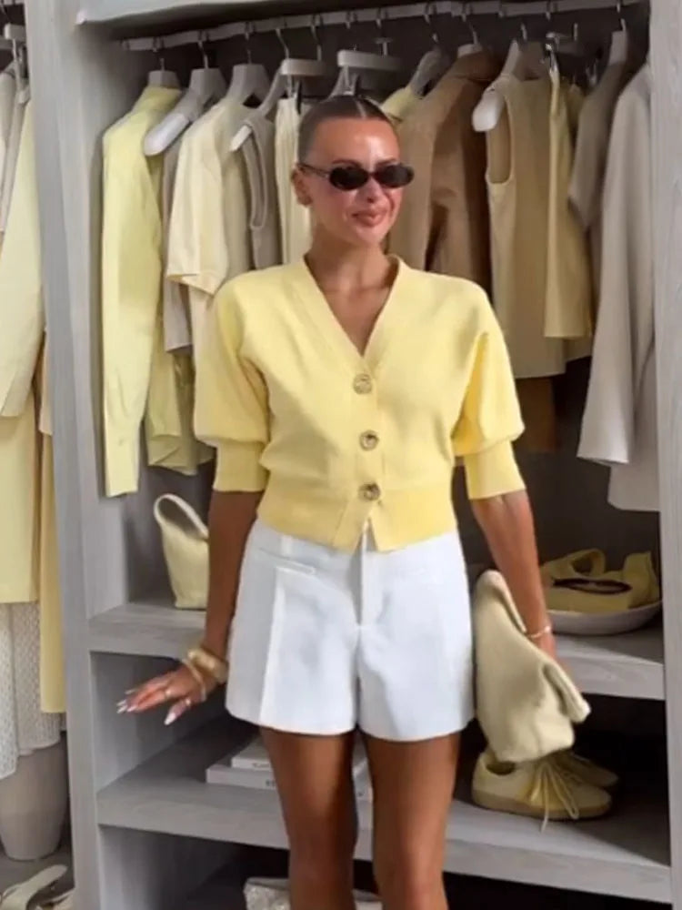 Butter Yellow Knit Top