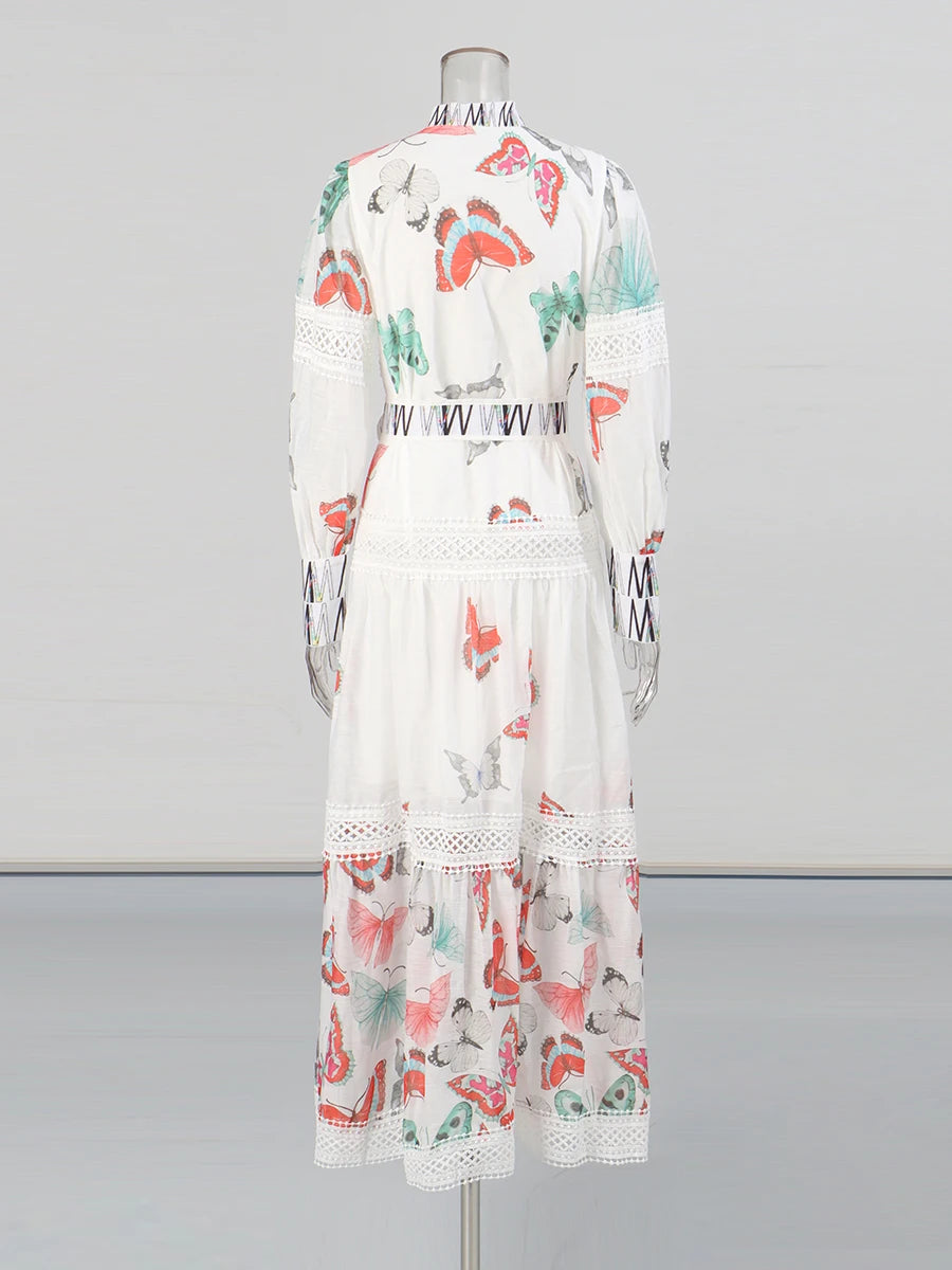 Butterfly Print Dress | Back