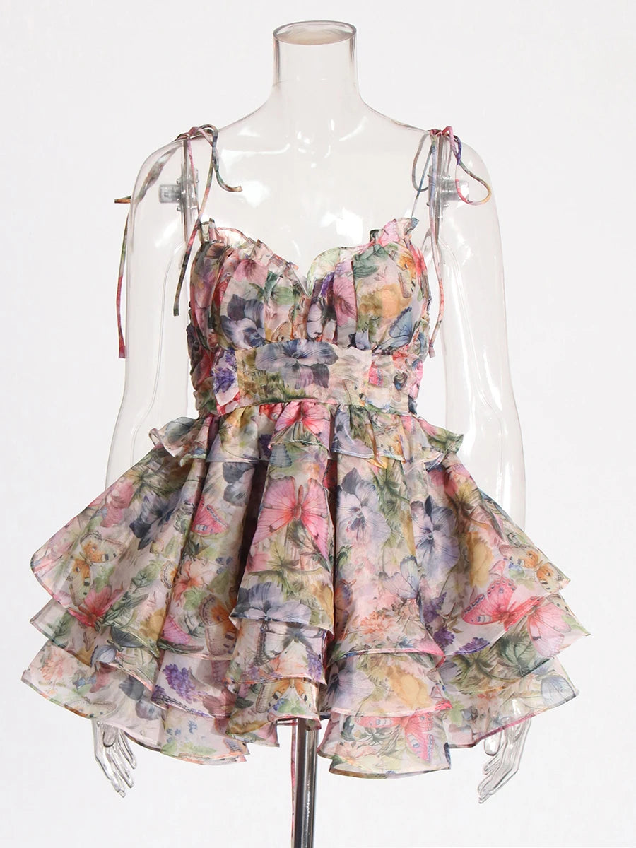 Zalia Atelier | Butterfly Print Mini Dress | Selkie Dupe