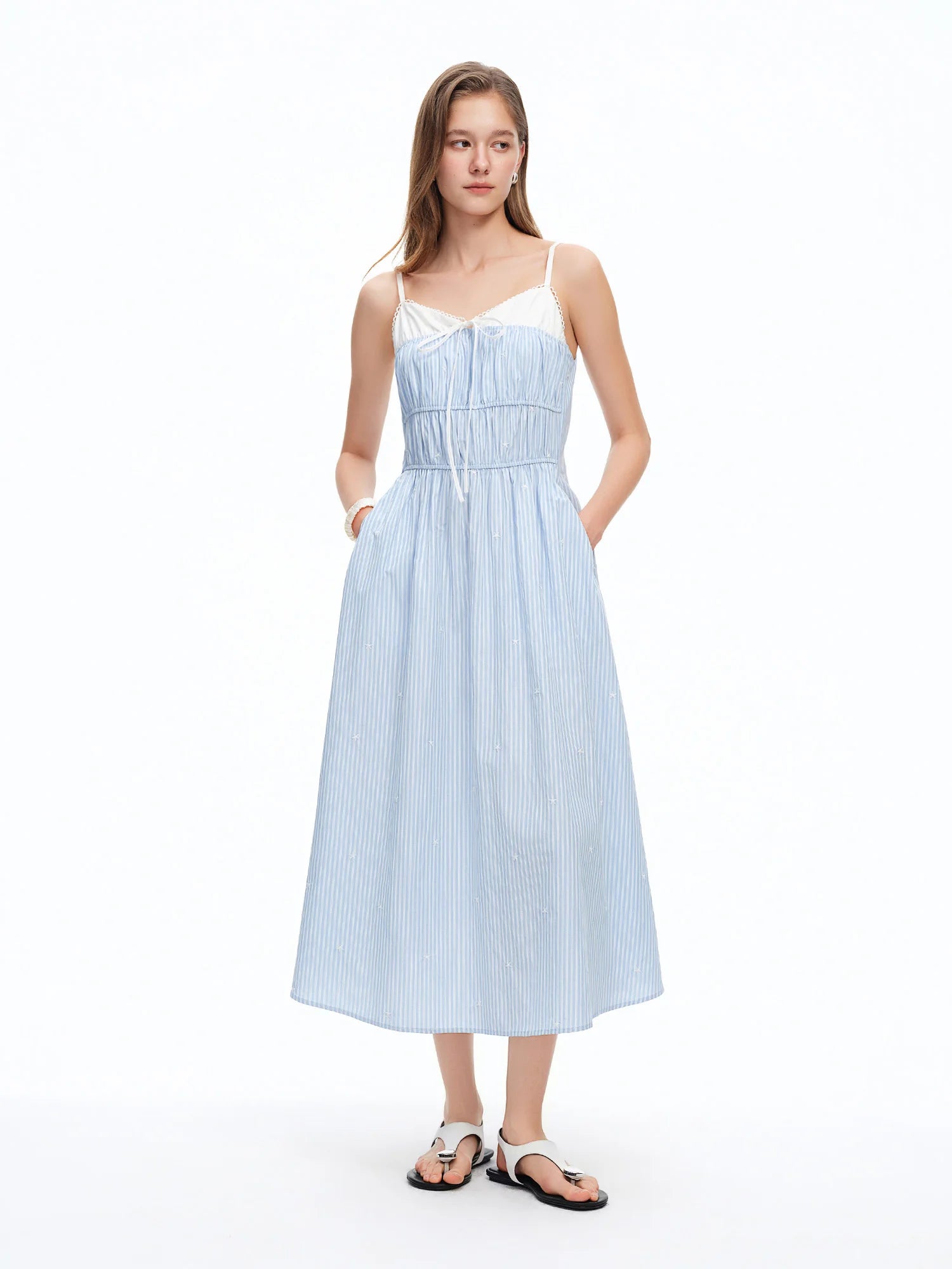 Zalia Atelier - Cotton Blend Midi Dress