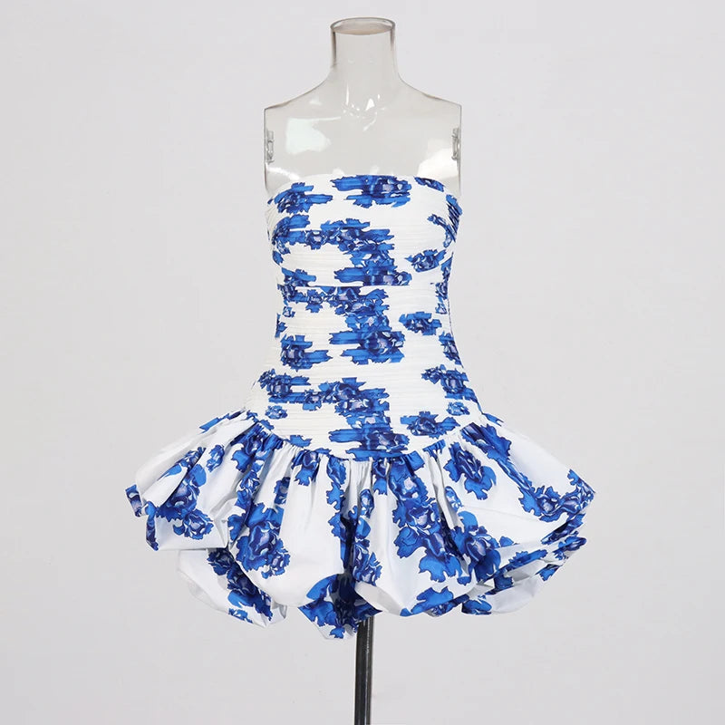 Zalia Atelier | Floral Blue and White Dress | AJE dupe