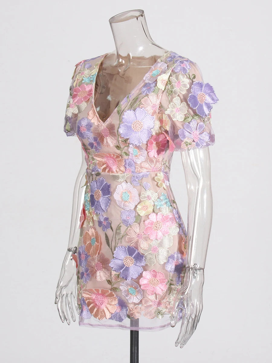 Floral Embroidery Mini Dress | Elliatt Dupe Dress