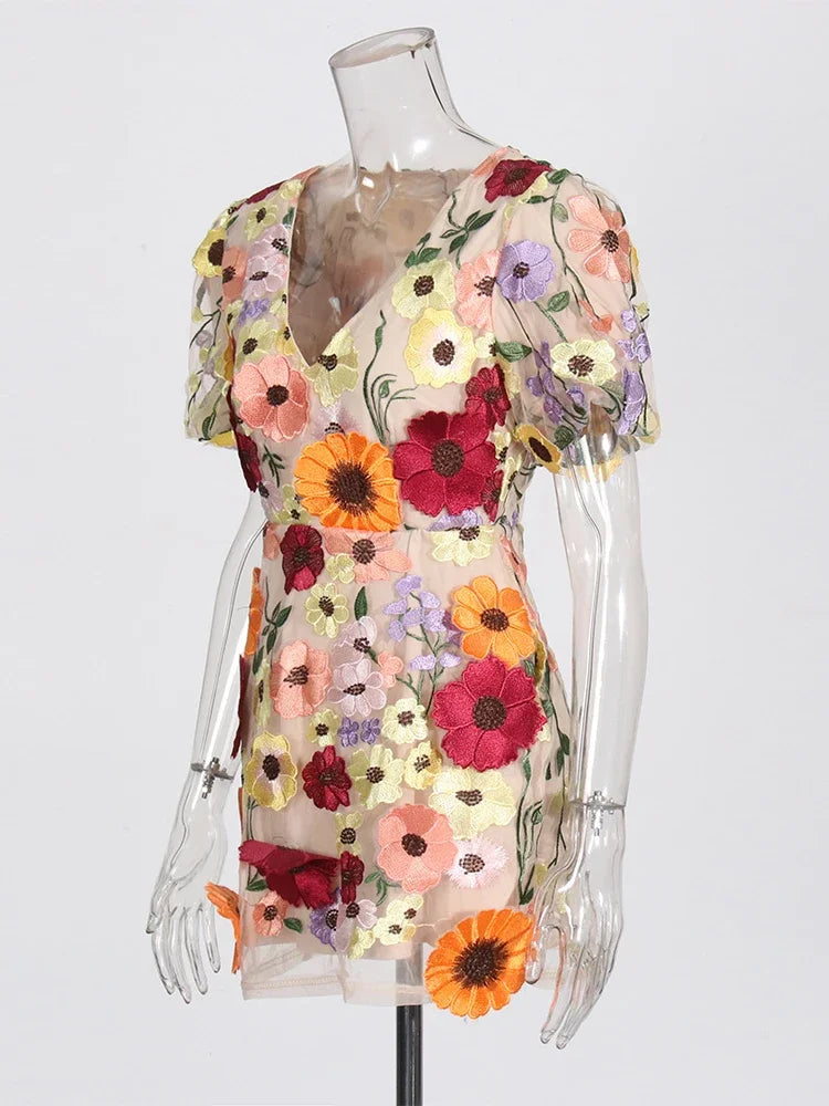 Floral Embroidery Mini Dress | Elliatt Dupe Dress