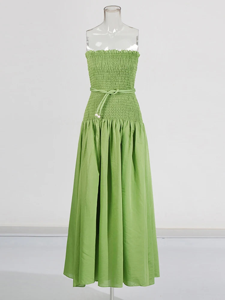 Zalia Atelier | Strapless Shirred Dress