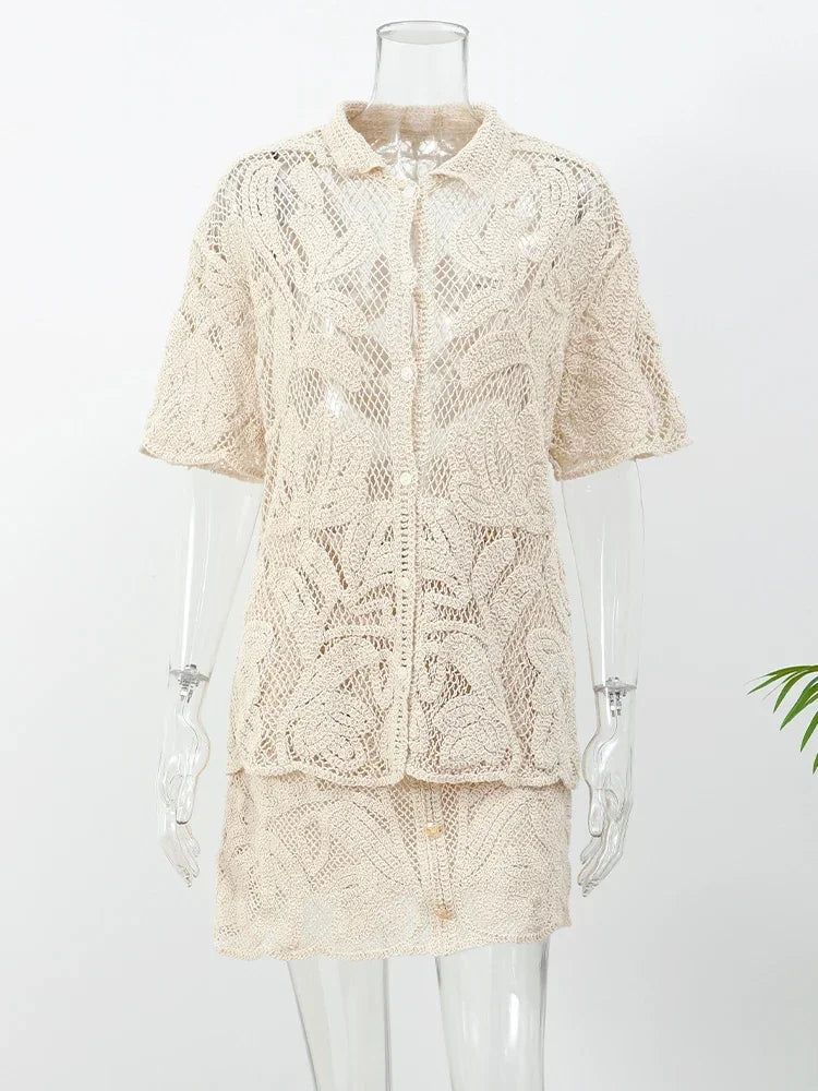 Zalia Atelier Knitted Skirt Set