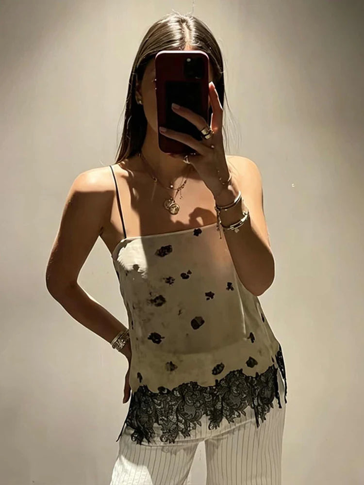 Lace Chiffon Set Top