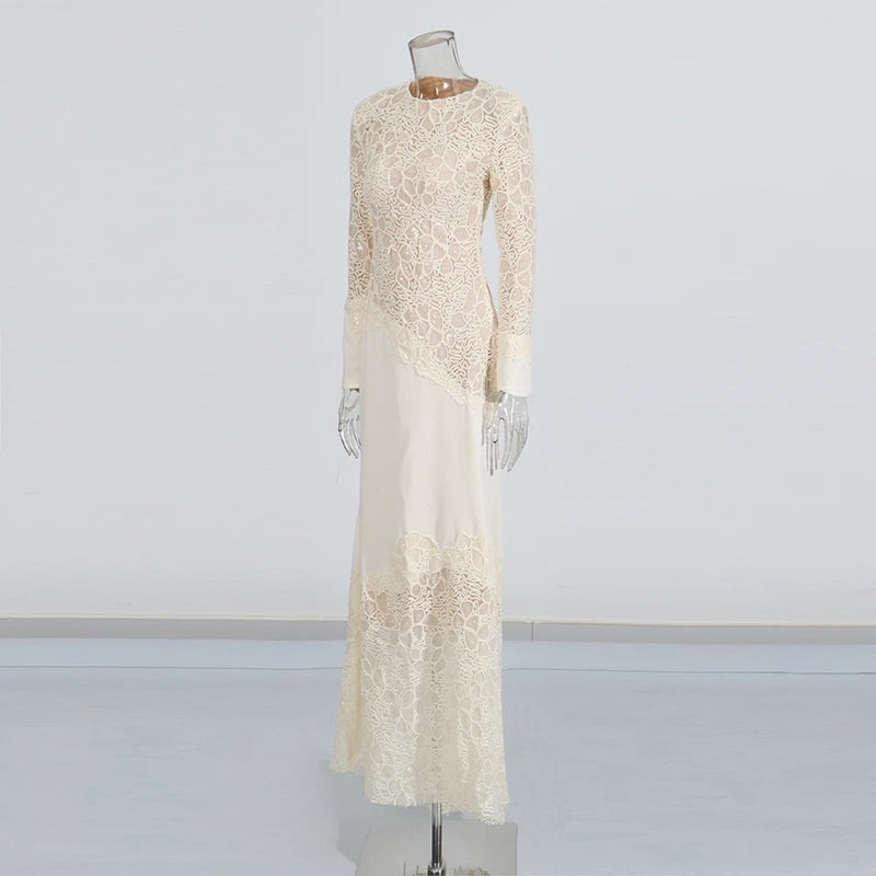 Lace Detail Maxi Dress | Zalia Atelier