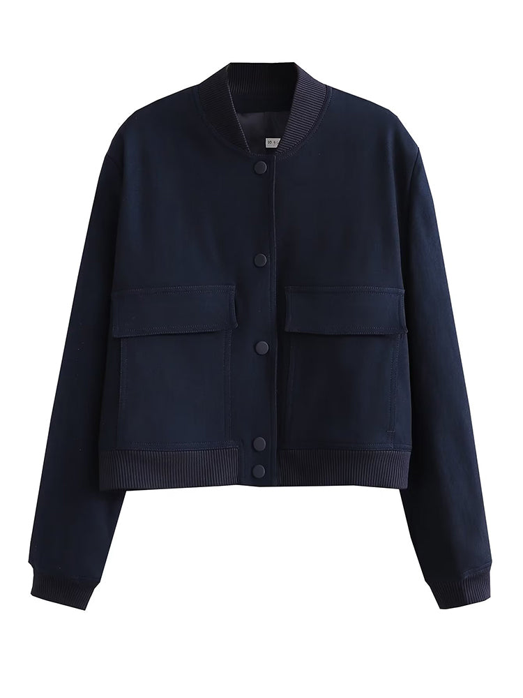 Navy Bomber Jacket Women