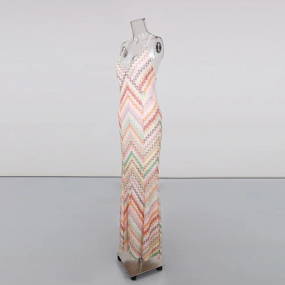 Zalia Atelier | Print Pattern Maxi Dress