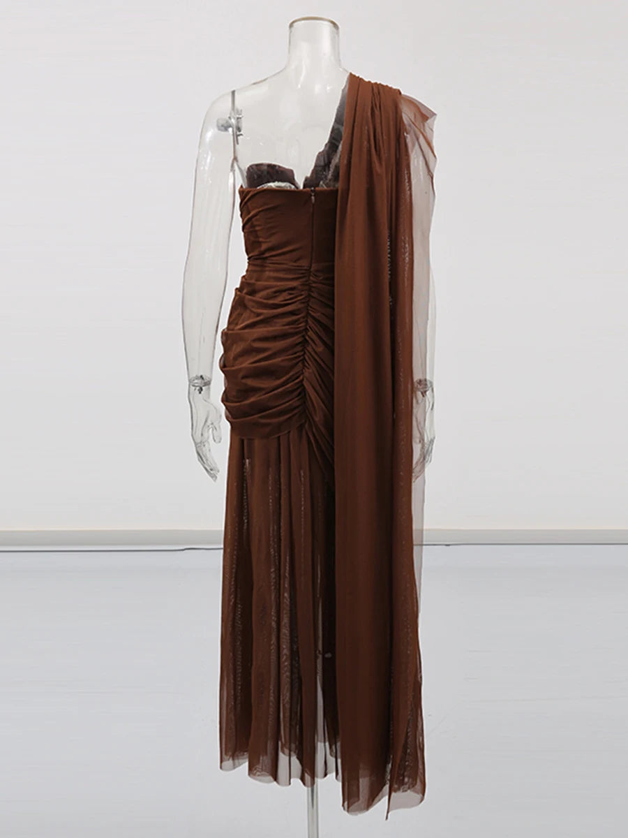 Brown Party Dress