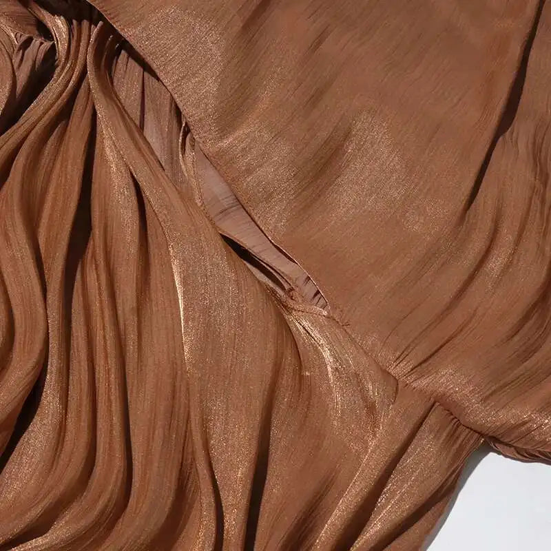 Stand Collar Maxi Dress