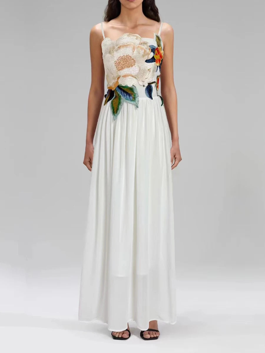 Embroidered Patchwork Dress
