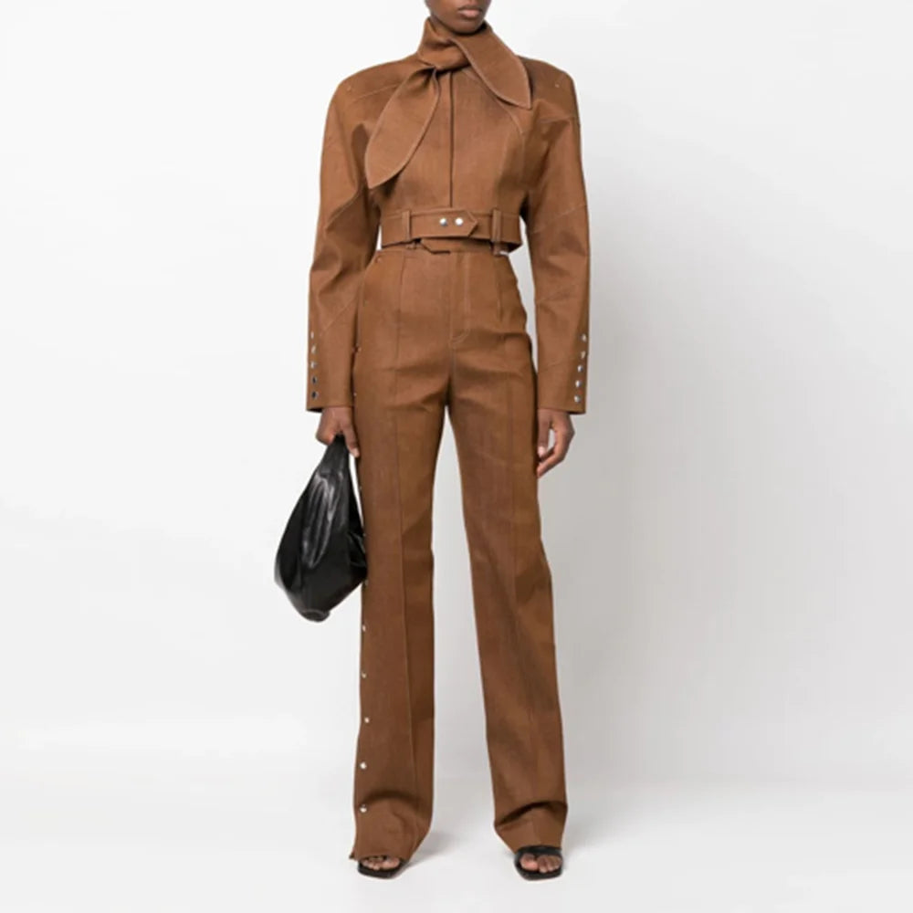 Brown Two Piece Set