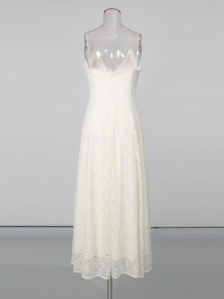 Floral Lace Dress With Cape
