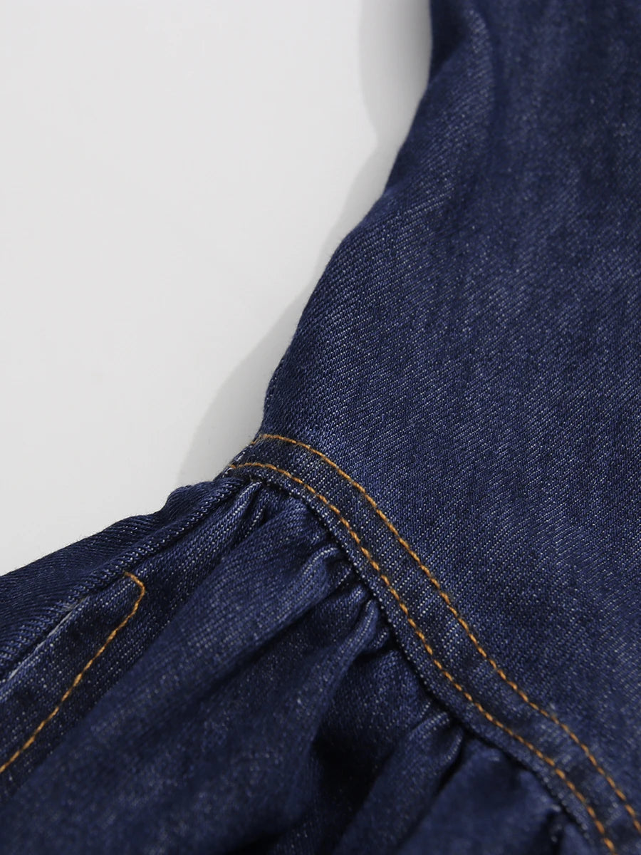 Belted Denim Mini Dress