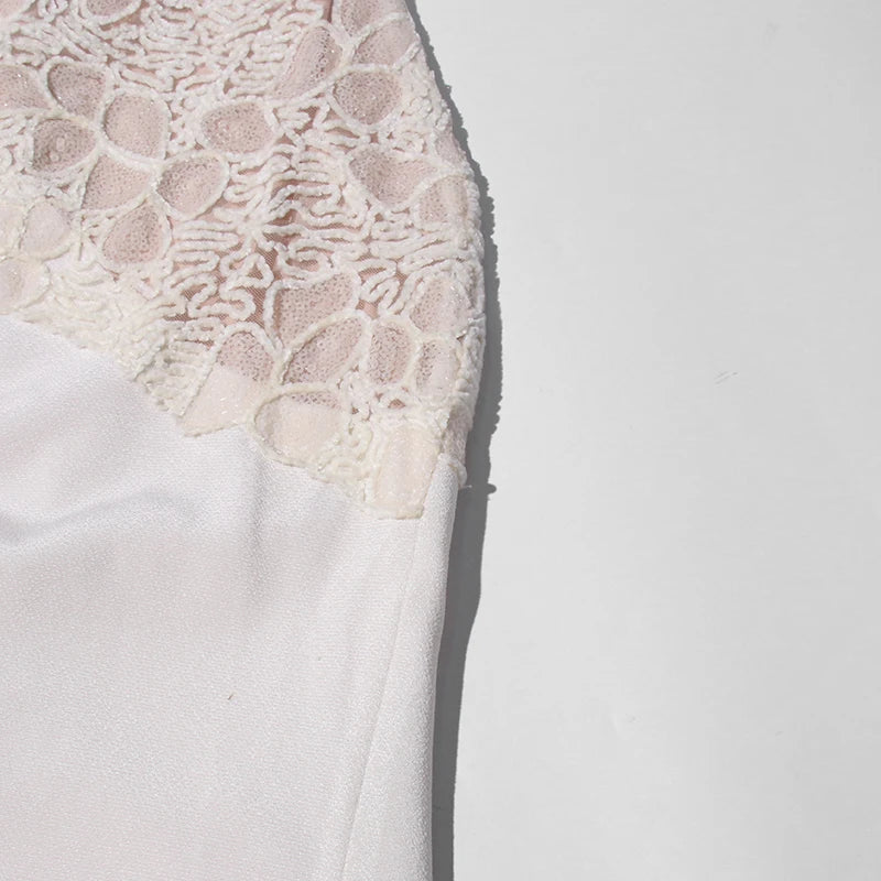 Lace and Sequins Maxi Dress