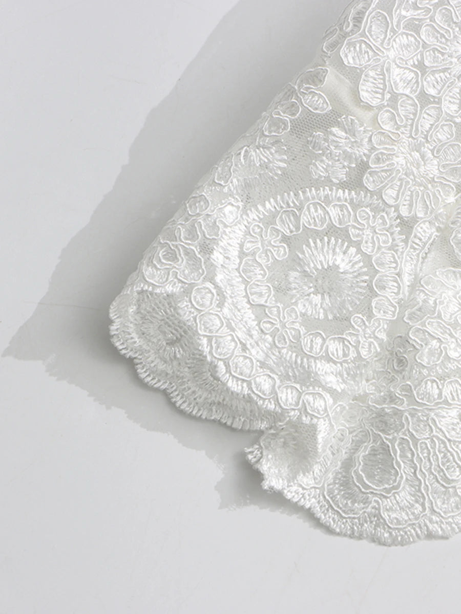 White Lace Mini Dresses