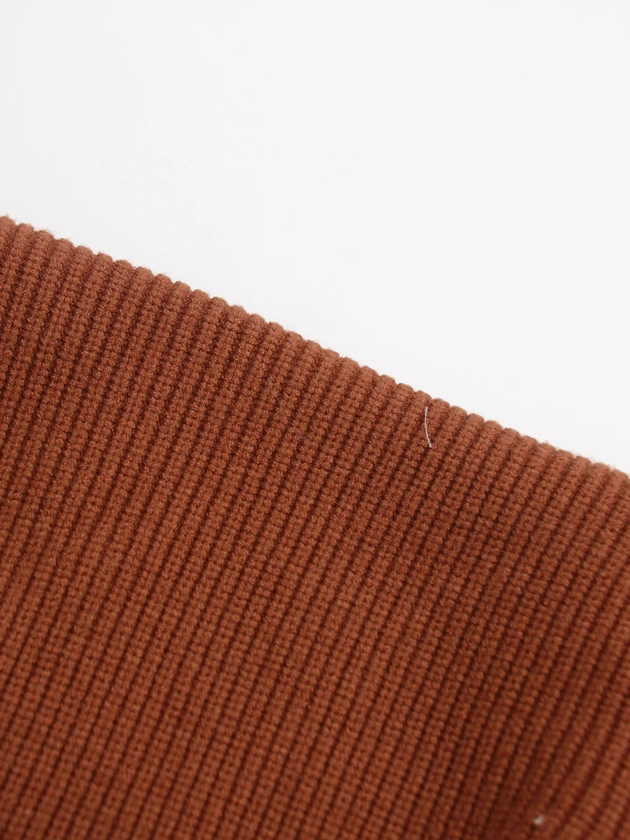 Hooded Caramel Brown Cardigan