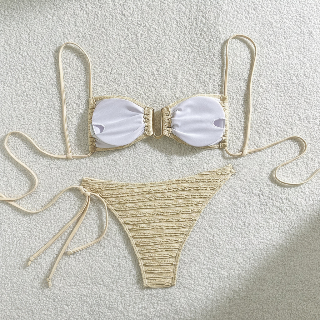 Ribbed Design Swimsuit
