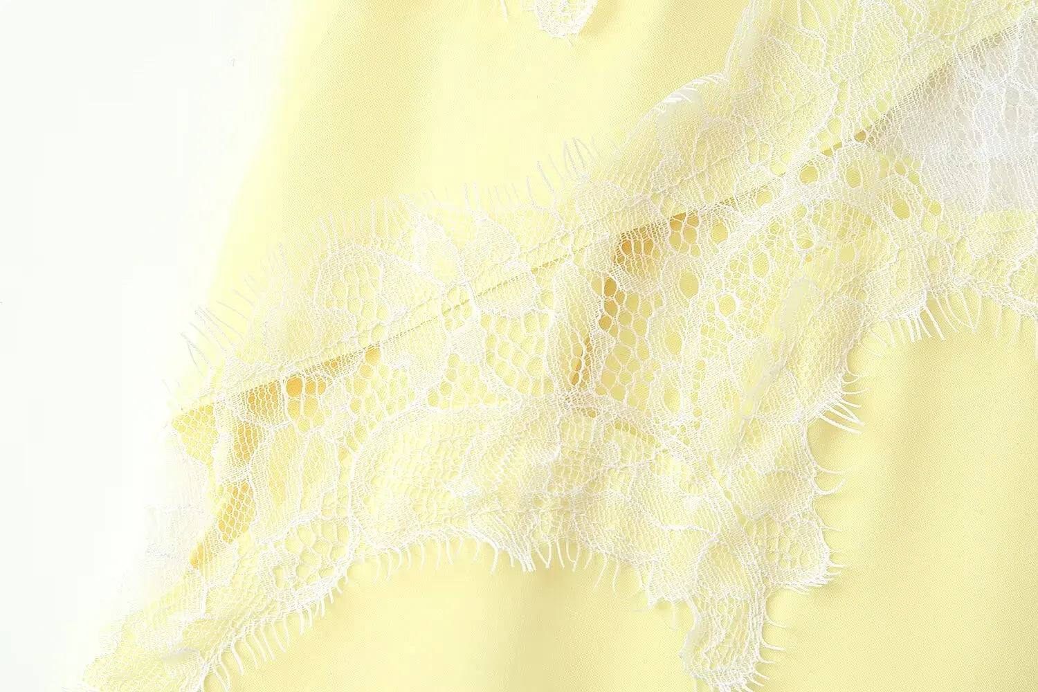 Asymmetrical Lace Trim Mini Dress
