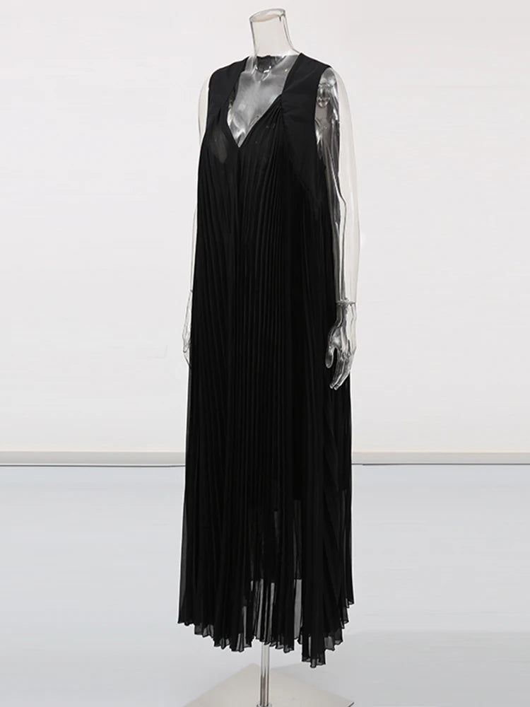 Pleated Maxi Dress