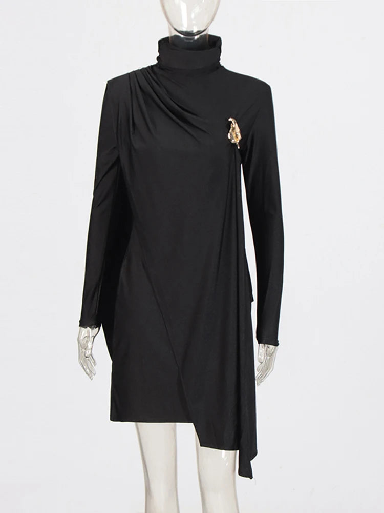 Draped Scarf Mini Dress