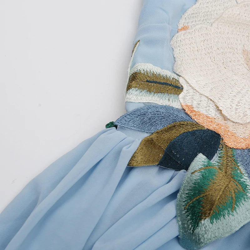 Embroidered Patchwork Dress