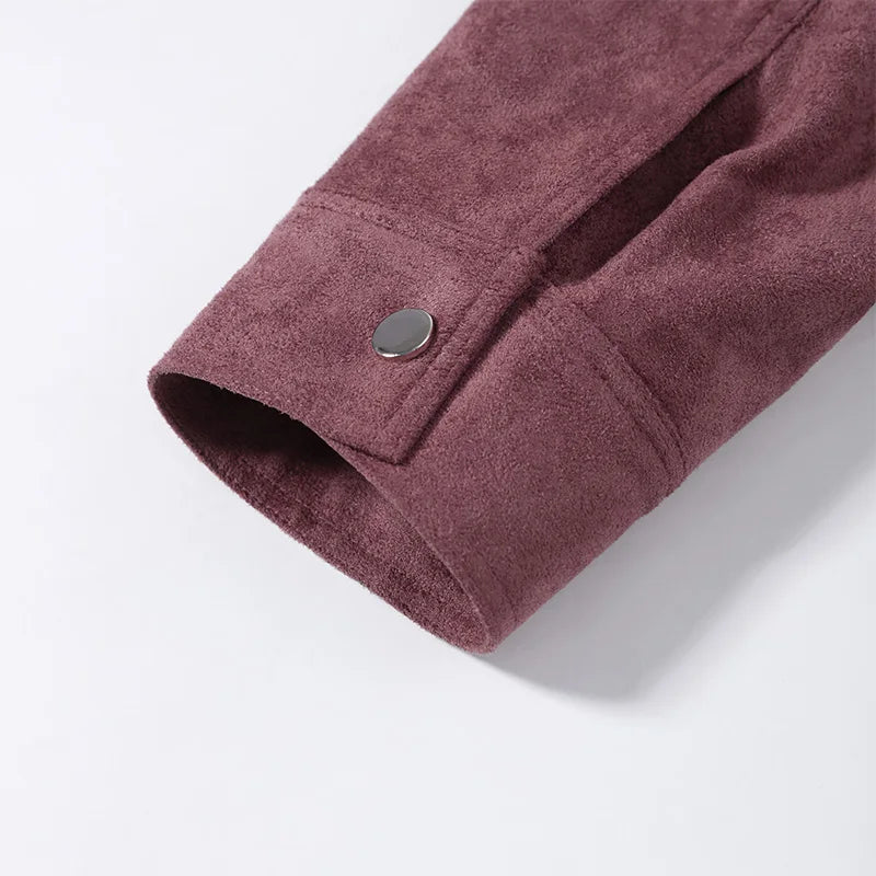 Mauve Pink Suede Jacket