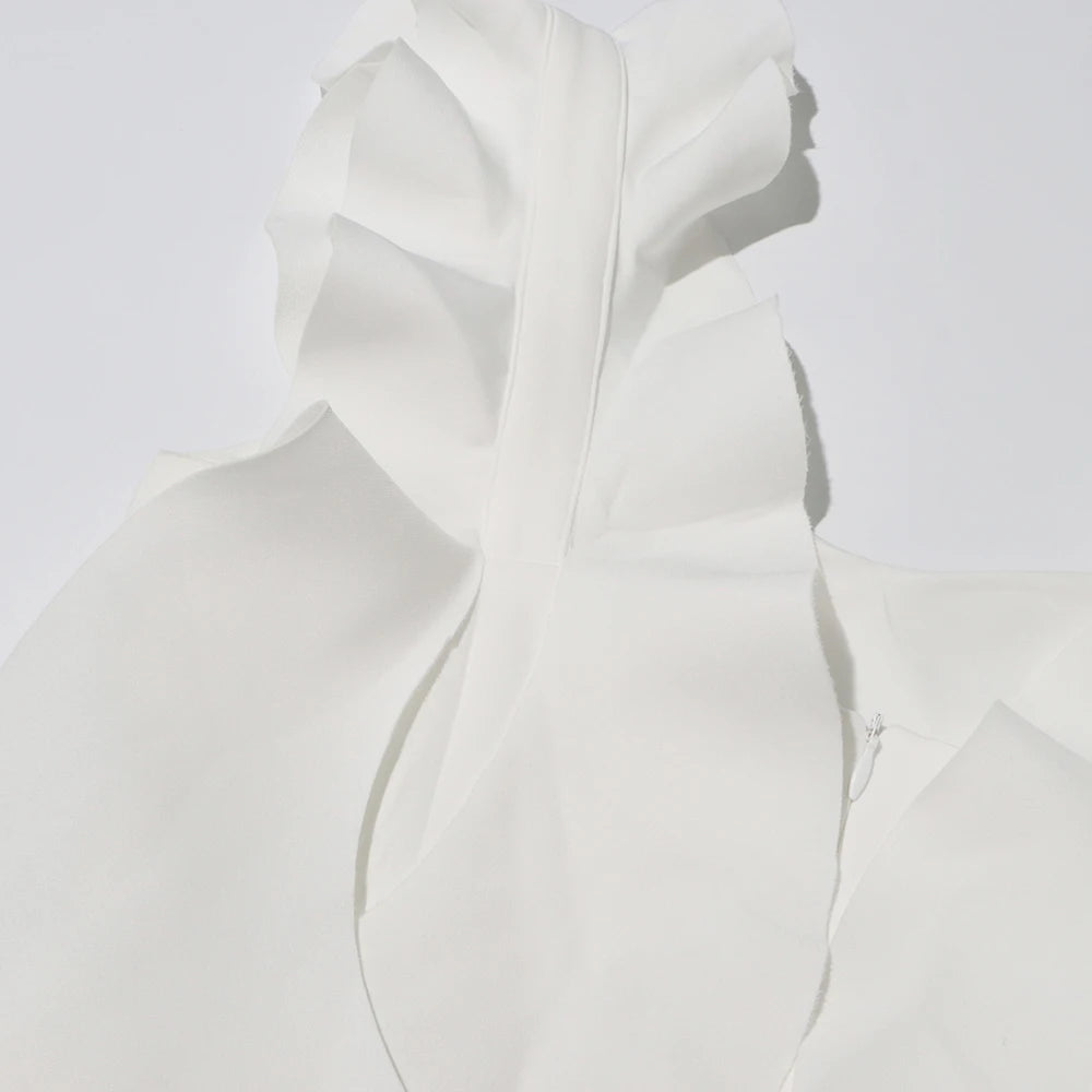 Open Back Appliques Dress