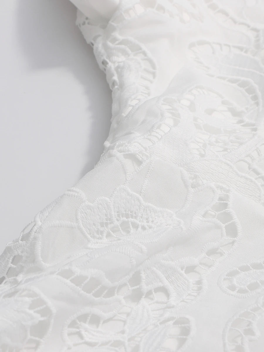 White Embroidery Dress