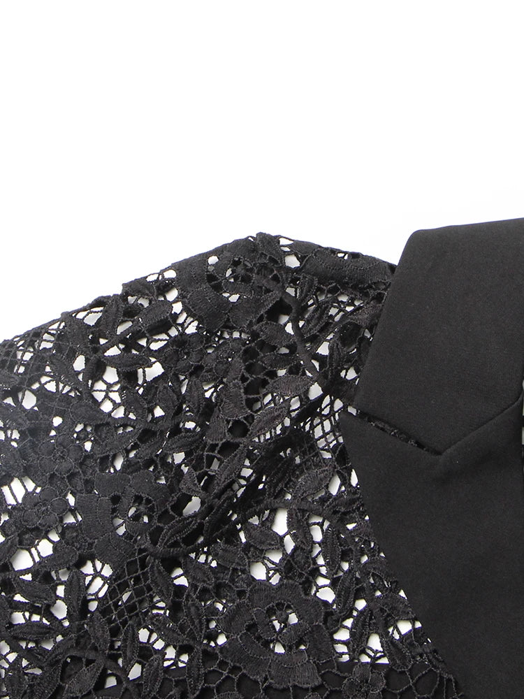 Embroidered Lace Mini Dress