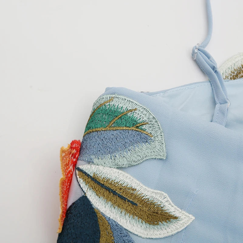 Embroidered Patchwork Dress