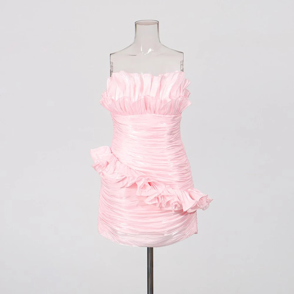 Shirred Cocktail Dress