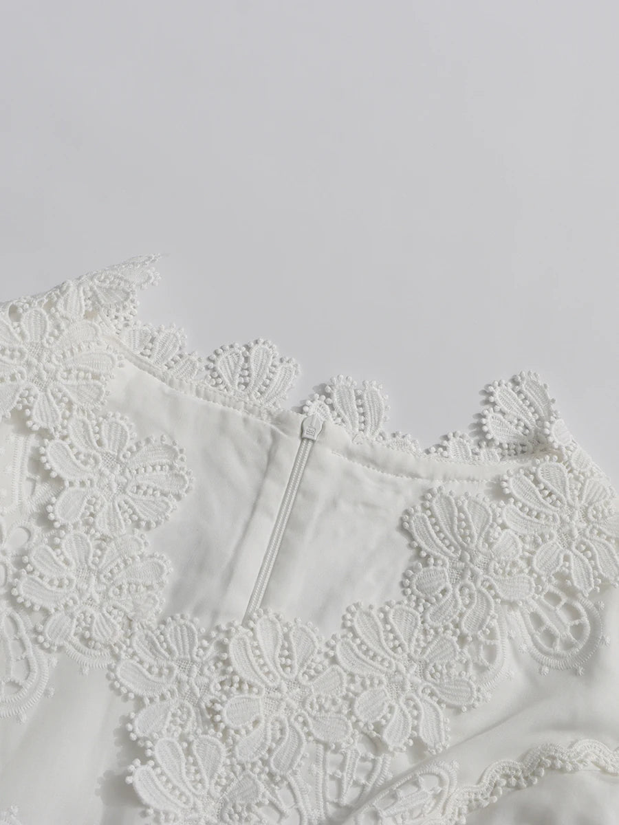 Embroidered Lace Mini Dress