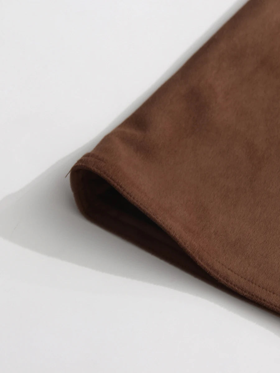 Belted Brown Maxi Skirt