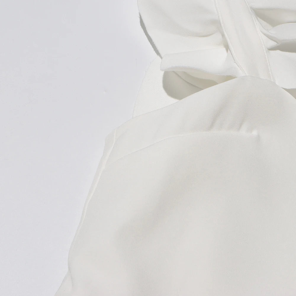 Open Back Appliques Dress