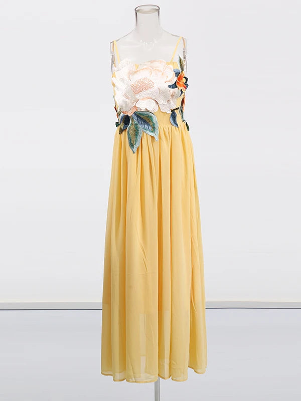 Embroidered Patchwork Dress
