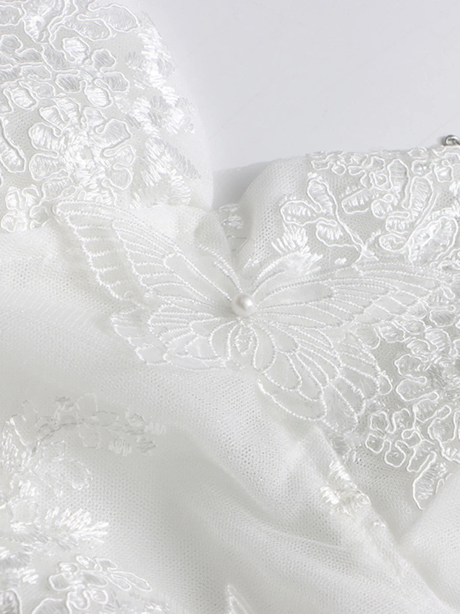 White Lace Mini Dresses