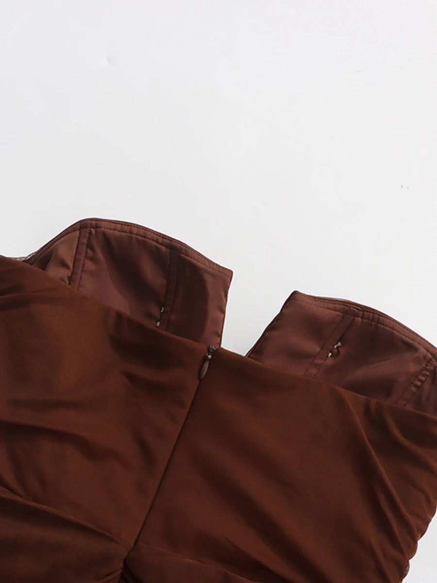 Brown Party Dress