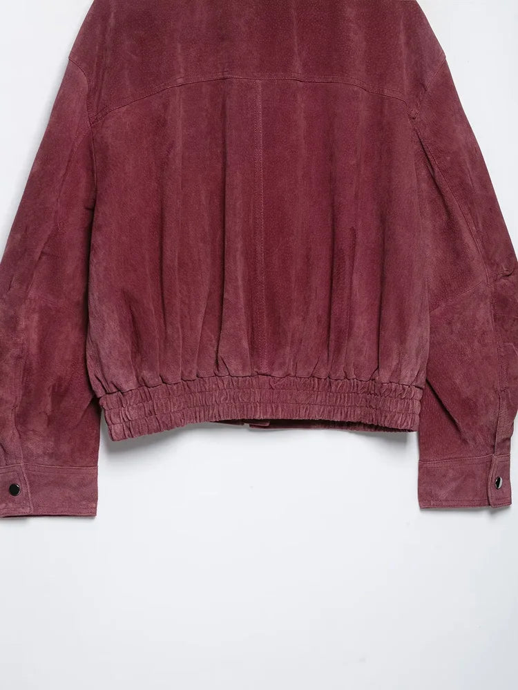 Dusty Pink Suede Jacket