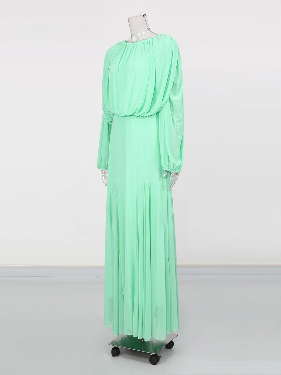 Round Neck Maxi Dress