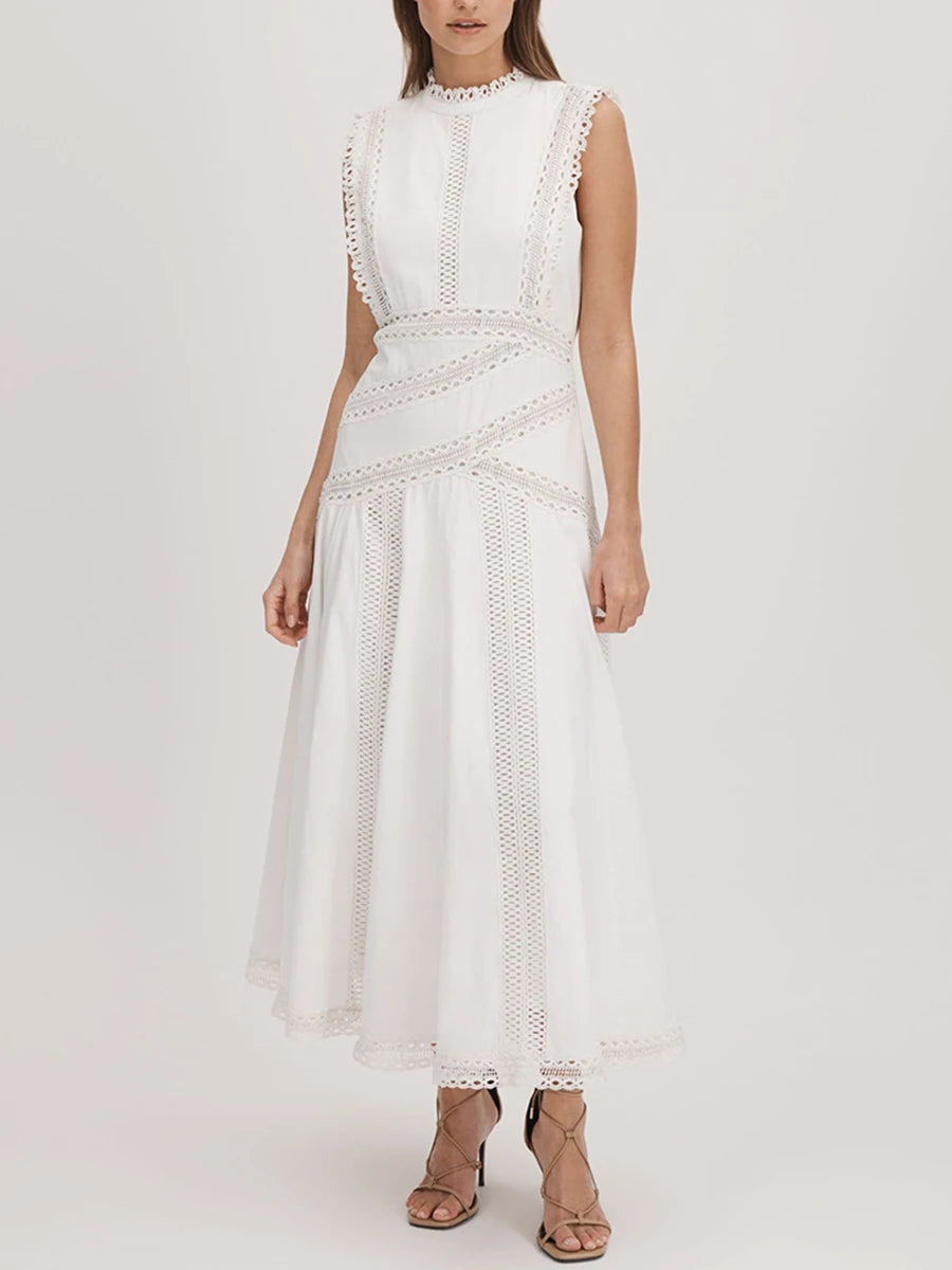 O Neck Midi Dress