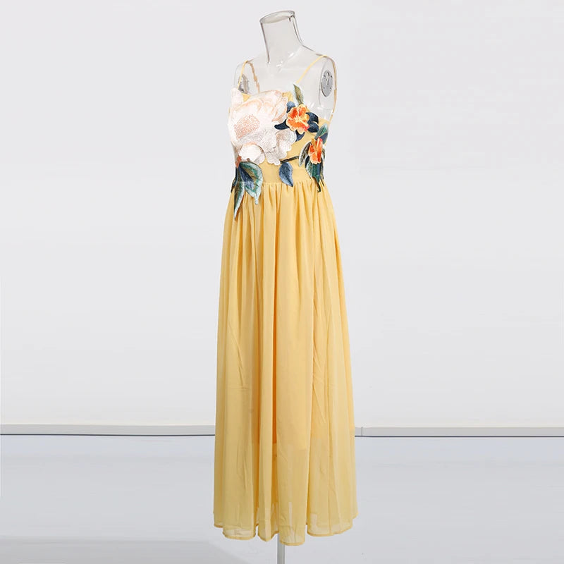 Embroidered Patchwork Dress